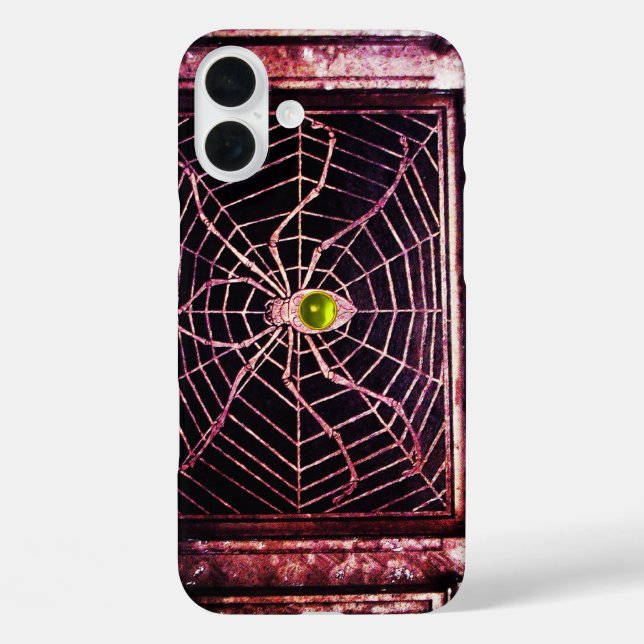 SPIDER AND WEB Yellow Topaz Black Case-Mate iPhone Case (Back)