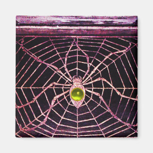SPIDER AND WEB Yellow Topaz Black Magnet
