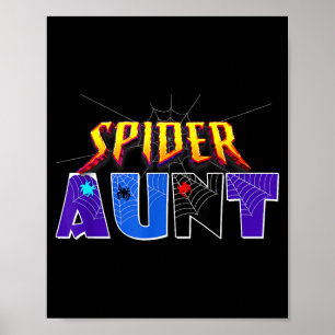 Spider Aunt Design Mothers Day Family Birthday Poster