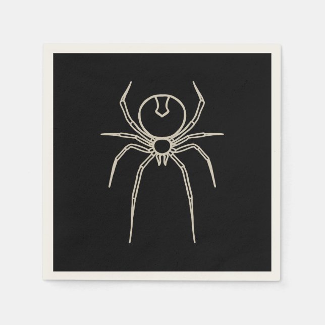 Spider - Bat Black and Bone White Napkin (Front)