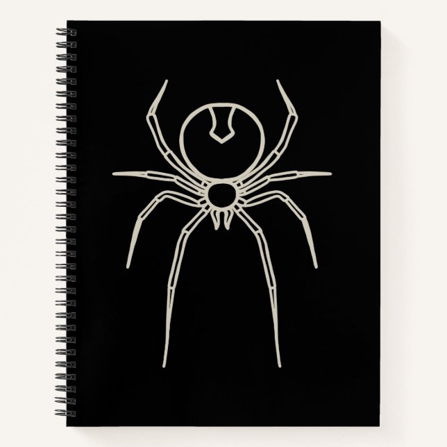 Spider - Bat Black and Bone White Notebook (Front)