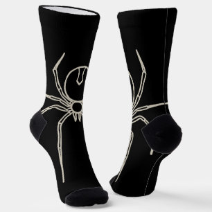 Spider - Bat Black and Bone White Socks