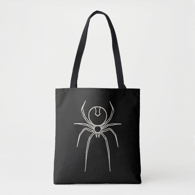Spider - Bat Black and Bone White Tote Bag (Front)