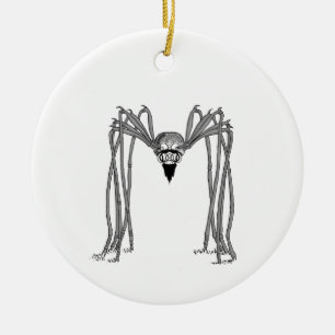 spider . black and white ceramic tree decoration