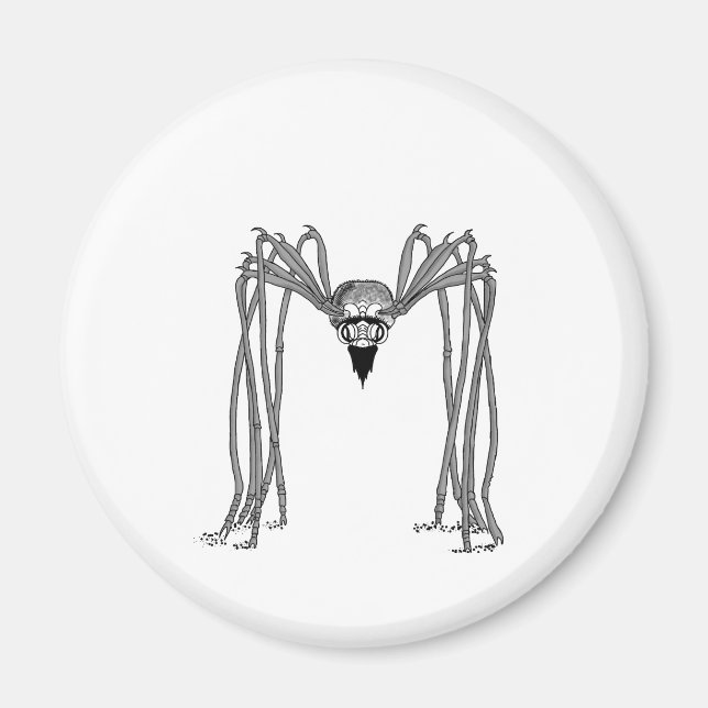 spider . black and white magnet (Front)