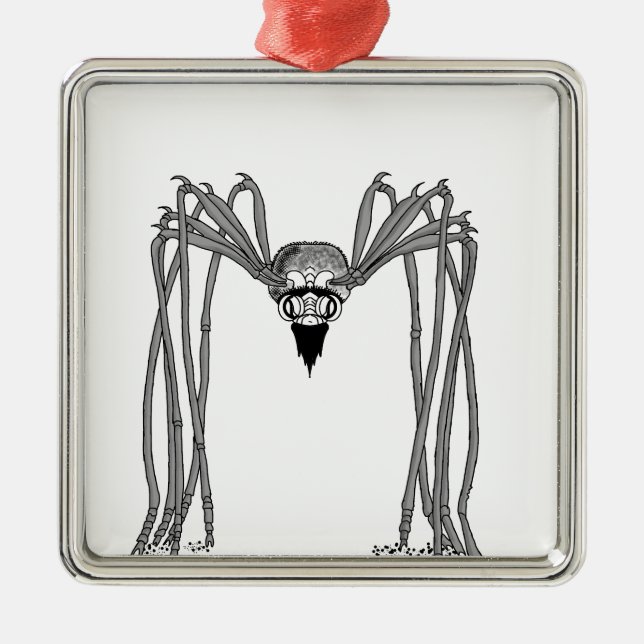 spider . black and white metal tree decoration (Front)