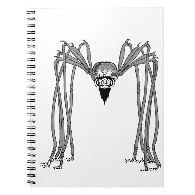 spider . black and white notebook (Front)
