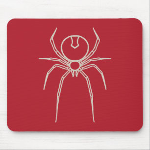 Spider - Blood Red and Bone White Mouse Pad