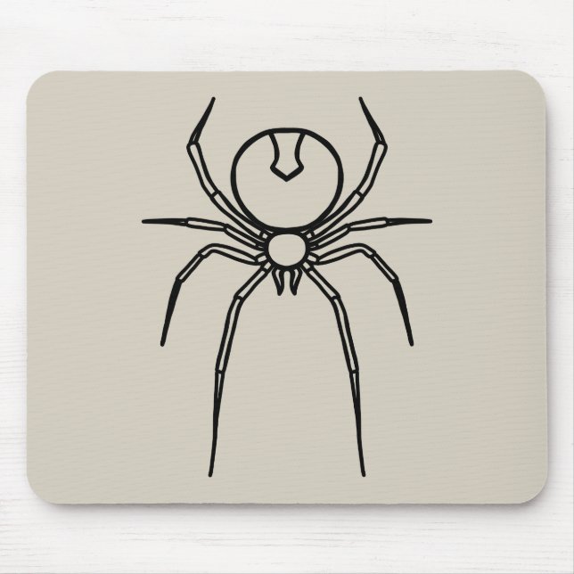 Spider - Bone White and Bat Black Mouse Pad (Front)