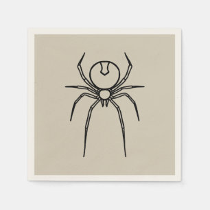 Spider - Bone White and Bat Black Napkin