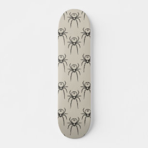 Spider - Bone White and Bat Black Skateboard
