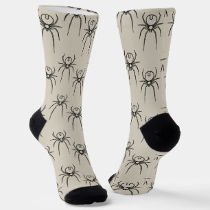 Spider - Bone White and Bat Black Socks