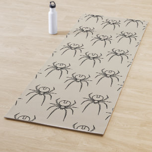 Spider - Bone White and Bat Black Yoga Mat