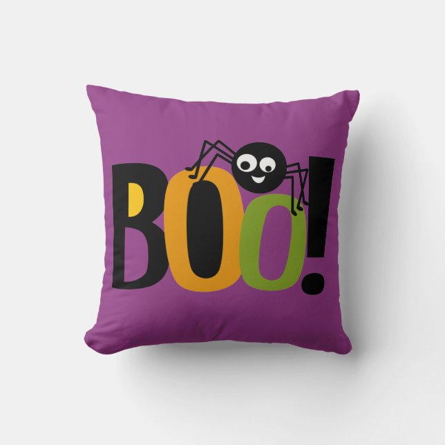 Spider BOO Halloween Cushion (Front)