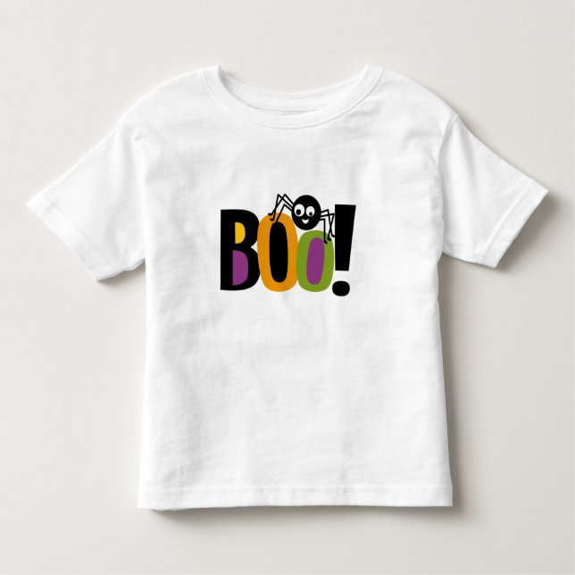 Spider BOO Halloween Toddler T-Shirt (Front)