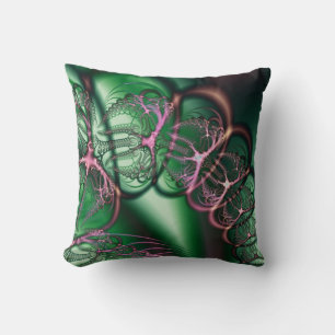 Spider Bubbles Fractal American Mojo Pillow