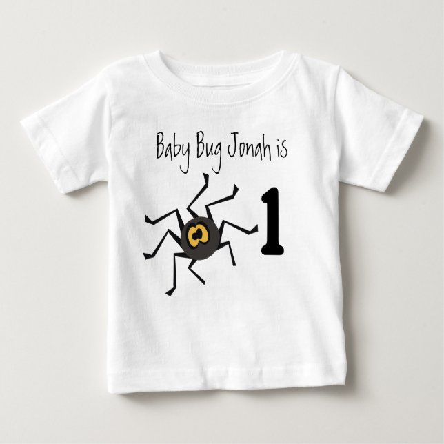 Spider Bug Customisable Birthday T-shirt (Front)