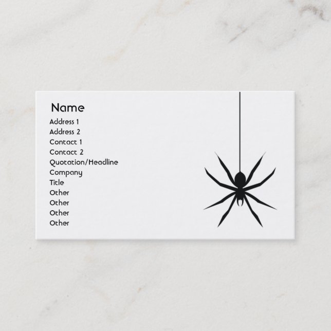 Spider - Business Card (Front)
