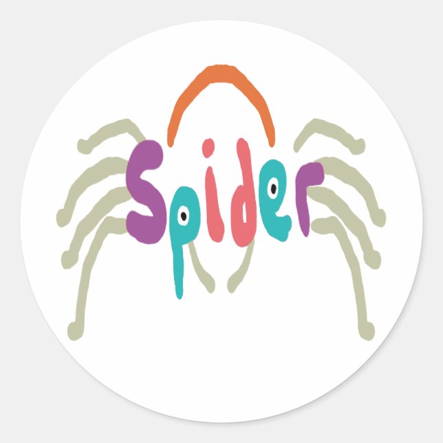 Spider Classic Round Sticker (Front)