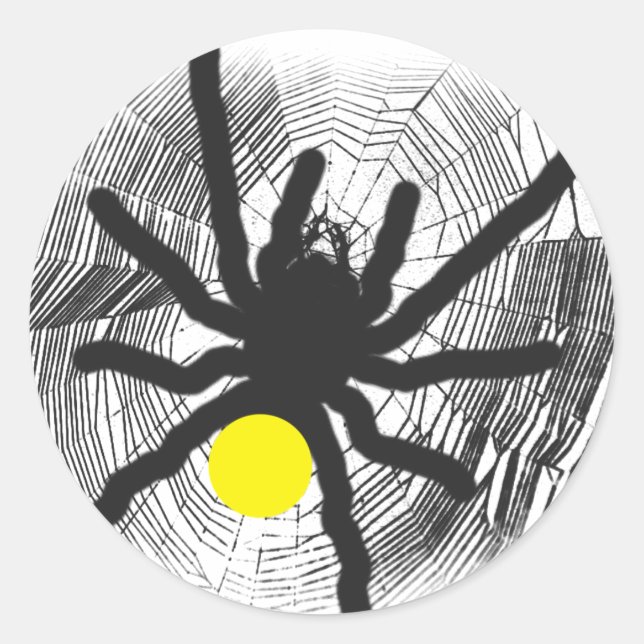 spider classic round sticker (Front)