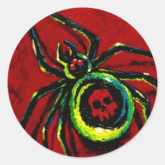 Spider Classic Round Sticker (Front)