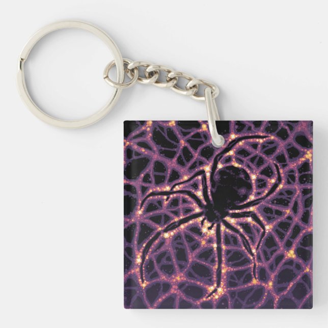 Spider Cosmic Web, Halloween Galaxy of Horrors Key Ring (Front)