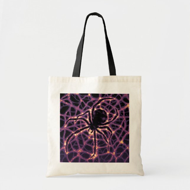 Spider Cosmic Web, Halloween Galaxy of Horrors Tote Bag (Front)