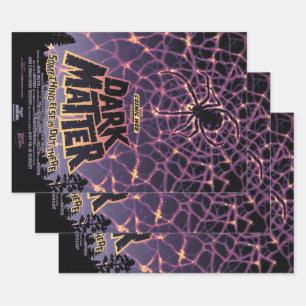 Spider Cosmic Web, Halloween Galaxy of Horrors Wrapping Paper Sheet