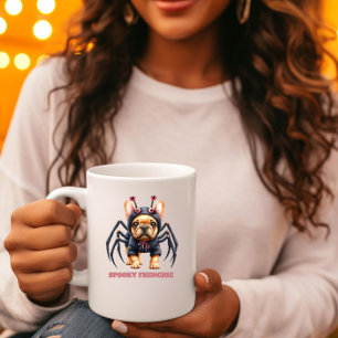 Spider Costume Frenchie Pup Halloween Coffee Mug