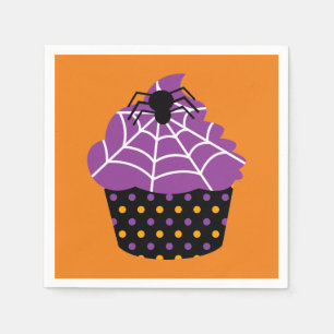 Spider cupcake Halloween Napkin