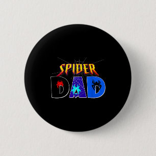 Spider Dad Shirt Birthday Fathers Day Halloween Co 6 Cm Round Badge