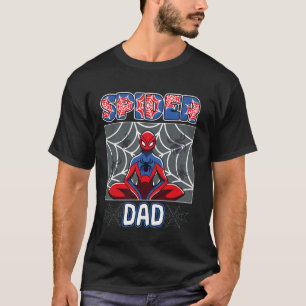 Spider Dad Spider Theme Birthday Party Family Matc T-Shirt