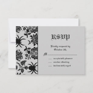 Spider Damask RSVP Card