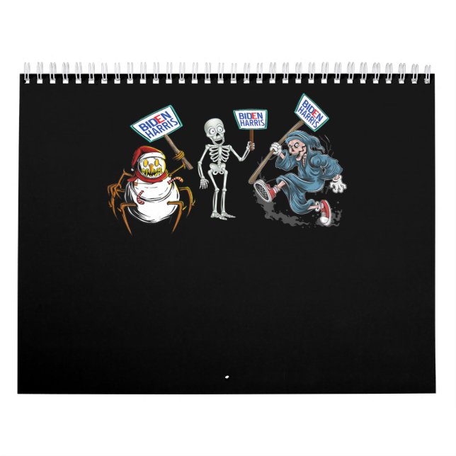 Spider |Dead skull Running Skeleton Snowman Spider Calendar (Cover)