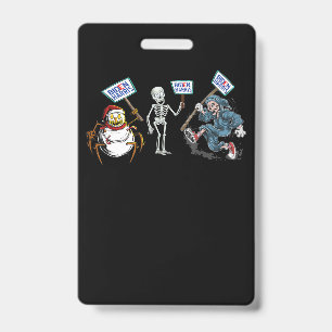 Spider Dead skull Running Skeleton Snowman Spider ID Badge