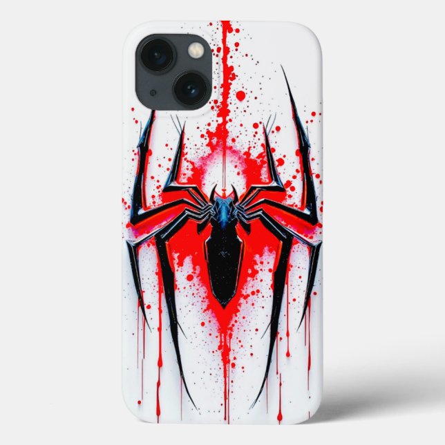 Spider Emblem: Artistic Red Splatter Case (Back)