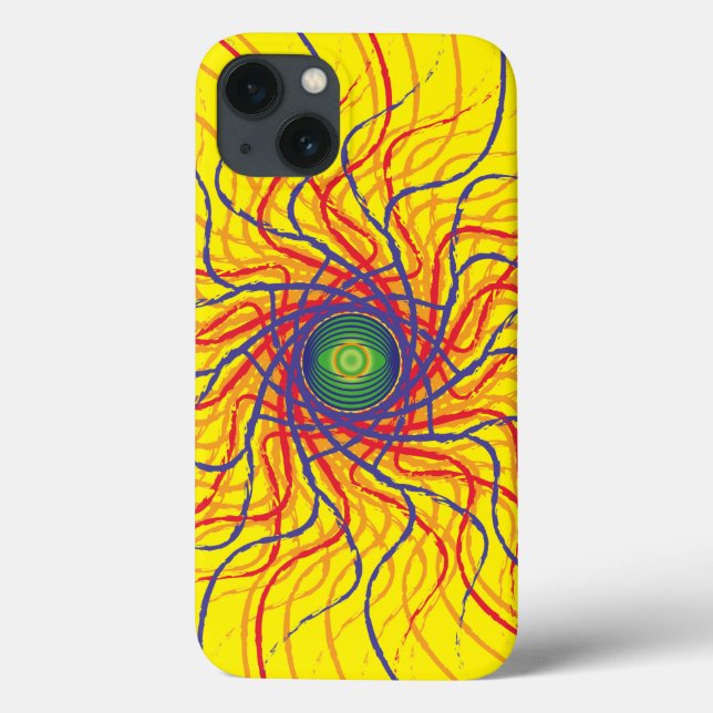 Spider eye  / Bright Yellow BG  Case-Mate iPhone Case (Back)