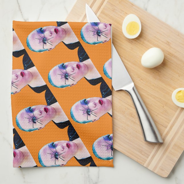 Spider Eye Tea Towel (Quarter Fold)