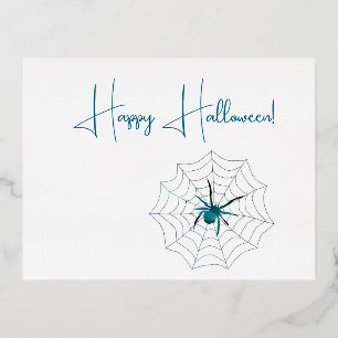Spider Foil Holiday Post Card