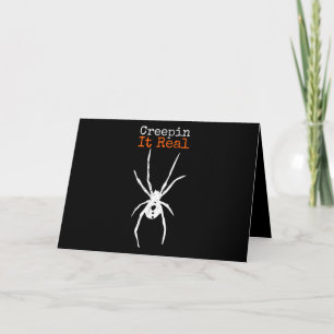 Spider G Funny Halloween Costume - Creepin It Real Card