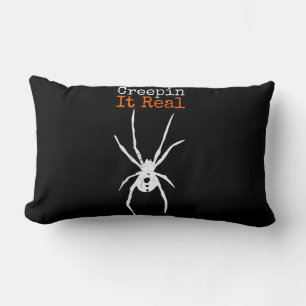 Spider G Funny Halloween Costume - Creepin It Real Lumbar Cushion
