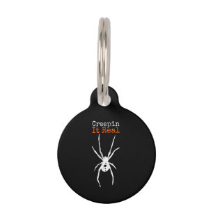 Spider G Funny Halloween Costume - Creepin It Real Pet Tag