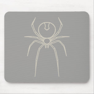 Spider - Ghost Grey and Bone White Mouse Pad