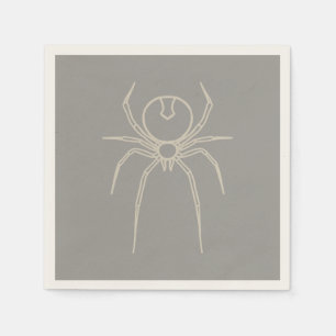 Spider - Ghost Grey and Bone White Napkin