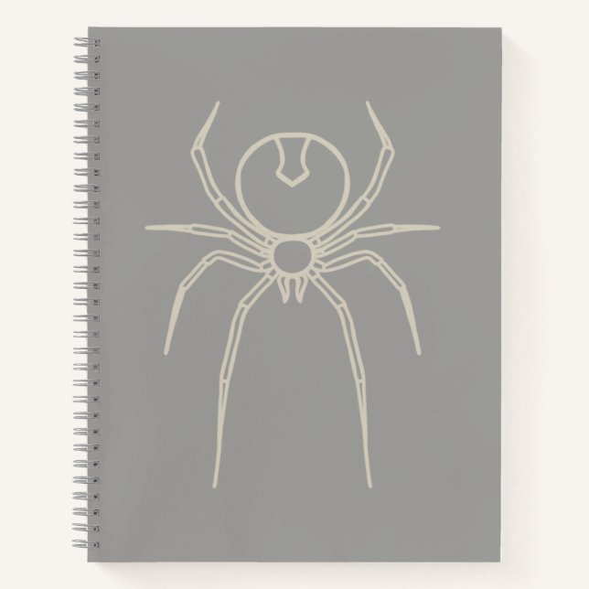 Spider - Ghost Grey and Bone White Notebook (Front)