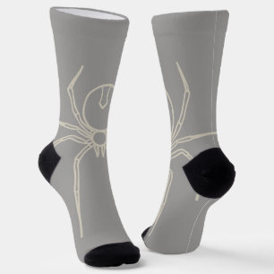 Spider - Ghost Grey and Bone White Socks