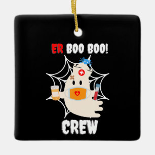 Spider Gift Boo Crew Nurse Halloween Cute Spider Ceramic Ornament