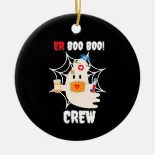 Spider Gift Boo Crew Nurse Halloween Cute Spider Ceramic Ornament