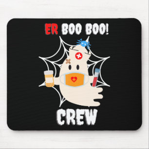 Spider Gift Boo Crew Nurse Halloween Cute Spider Mouse Pad