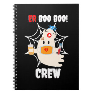 Spider Gift Boo Crew Nurse Halloween Cute Spider Notebook